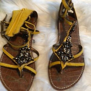 Yellow gladiator Sam Edelman sandals